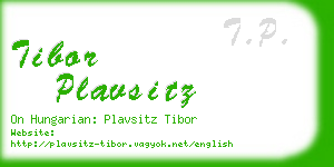 tibor plavsitz business card